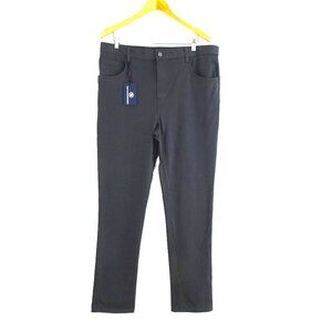 Hart Schaffner Marx Pants Size 36x34 Gray Flat Front 5-Pocket Style